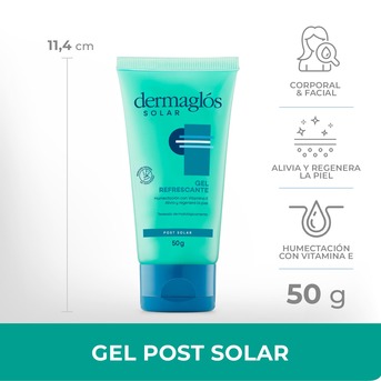 Gel Post Solar Dermaglós refresca y resalta bronceado x 50g