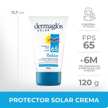 Protector Solar Bebés Dermaglós FPS65 crema 120g