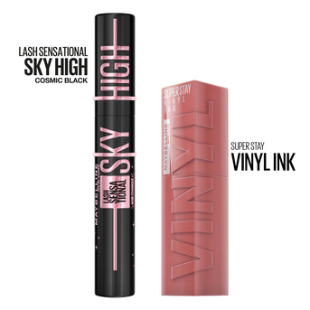 Maybelline: Sky High Cosmic Black + Labial Vinyl Ink Cheeky