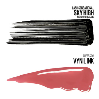 Maybelline: Sky High Cosmic Black + Labial Vinyl Ink Cheeky