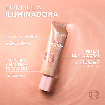 Set de Maquillaje L´Oréal Paris Lumi: Lumi Glotion Light Glow + Lumi Blush True Rose