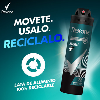 Desodorante en Aerosol Rexona Invisible 150 ml