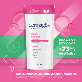 Dermaglós Facial Agua Micelar Refill 200 ml