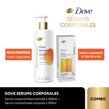 Combo Dove tono uniforme: Crema corporal + Serum