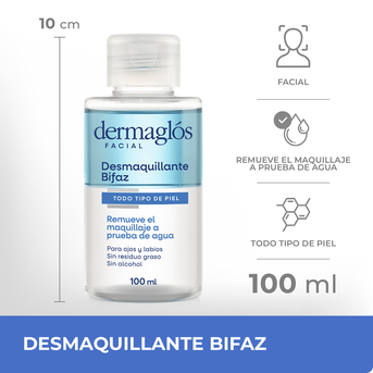 Dermaglós Desmaquillante Facial Bifaz de Ojos 100ml