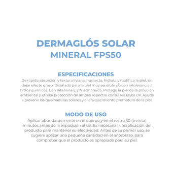 Dermaglós Solar Mineral FPS 50 Emulsión x90gr