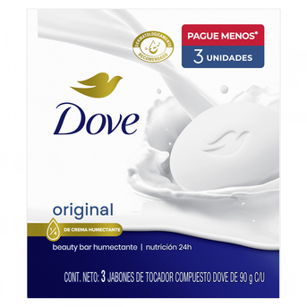 Jabón en Barra Dove 90g 3un