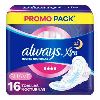 Always Toallitas Noches Tranquilas Suave x 16 und