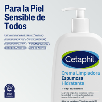 Limpiador Cetaphil Crema Espuma 473 ML