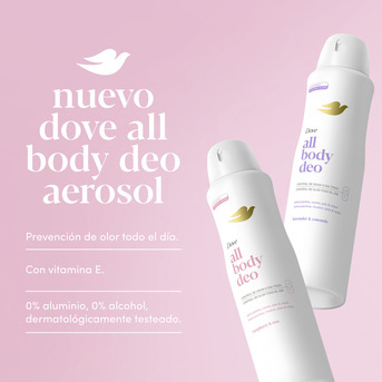 Desodorante en Aerosol para Todo el Cuerpo DOVE All Body Deo Raspberry & Rose 150 ml
