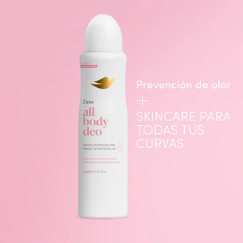Desodorante en Aerosol para Todo el Cuerpo DOVE All Body Deo Raspberry & Rose 150 ml