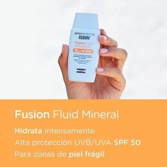 Protector Solar Fluido Isdin FPS 50+ Mineral Pieles Intol 50 ml