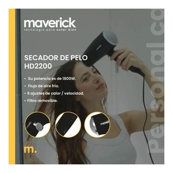 Maverick Secador De Pelo Frio Calor Hd2200