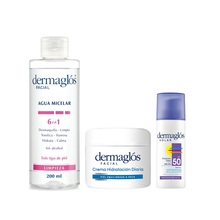 Kit facial dermaglós rutina piel normal - equilibrada a seca
