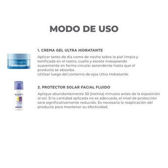 Kit facial dermaglós protector solar + ultra hidratación