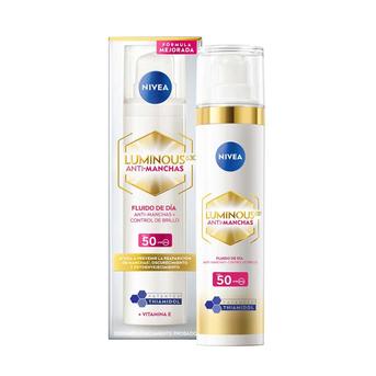 Fluido facial antimanchas de día NIVEA Luminous630 FPS 50 para todo tipo de piel x 40 ml