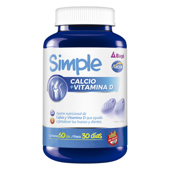 Simple Calcio + Vitamina D Bagó Arcor 60 Pastillas