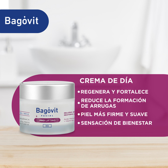 Crema Facial Antiarrugas Reafirmante Bagóvit Pro Lifting de Día para Piel Seca x 55 g