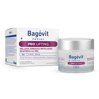 Crema Facial Antiarrugas Reafirmante Bagóvit Pro Lifting de Día para Piel Seca x 55 g