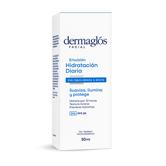  Emulsión  Facial Dermaglós Hidratación Diaria Piel Equilibrada a Mixta FPS30 50 ml