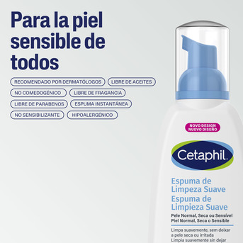 Espuma De Limpieza Facial Cetaphil Suave 236 ml