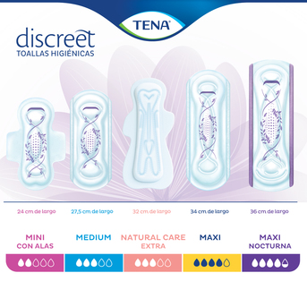 Toalla Tena Discreet Maxi 30 Unidades