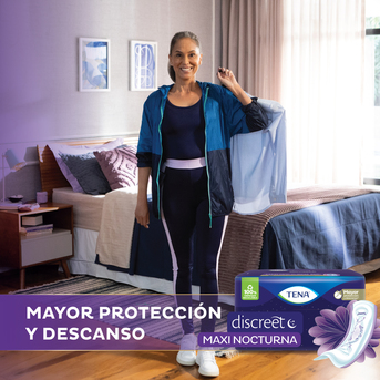 Toalla Tena Discreet Maxi Nocturnas 30 Unidades