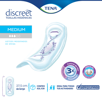 Toalla Tena Discreet Medium x30