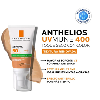 Protector Solar Gel Crema La Roche Posay Anthelios XL Fps50 Toque Seco Color 50ml