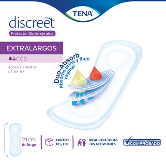 Tena Discret Protectores Diarios Extra Largos 50 Unidades