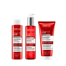 Combo Vichy Dercos Collagen 17: Pre shampoo, shampoo y acondicionador 