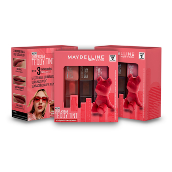 Set de Maquillaje Maybelline Super Stay Teddy Tint: Tíntas líquidas para labios x3