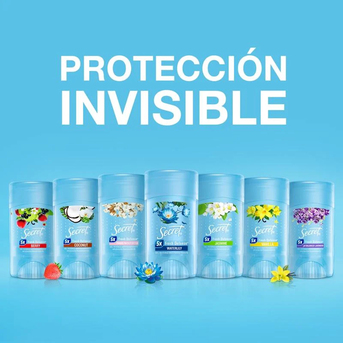Desodorante En Barra Secret Gel Clear Cotton x45gr