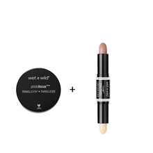 Combo Wet'n Wild: Photofocus setting powder + Megaglo  Contour Stick 