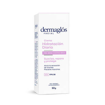 Crema Facial Hidratante Día Dermaglós Piel Seca y Extra Seca FPS 30 50 g