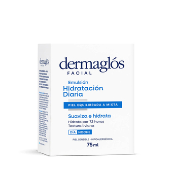 Emulsión Facial Dermaglós Hidratación Diaria Piel Equilibrada a Mixta 75 ml