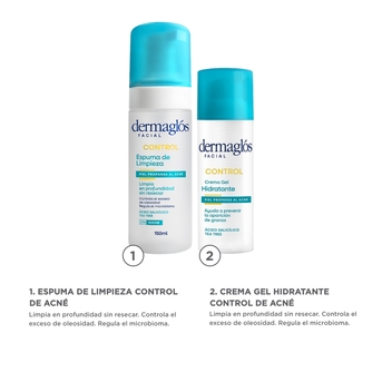 Kit Facial Dermaglós Control Acné Limpieza + Hidratación
