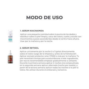Kit Facial Dermaglós Serum Retinol + Serum Niacinamida