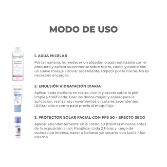Kit Facial Dermaglós Rutina Piel Normal -Equilibrada a Mixta