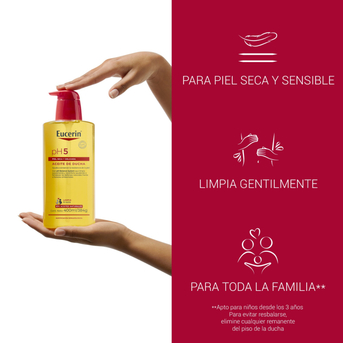 Aceite de ducha corporal Eucerin pH5 x 400 ml