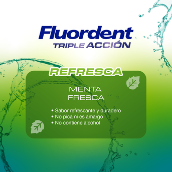 Enjuague Bucal Fluordent Triple Accion x500 ml