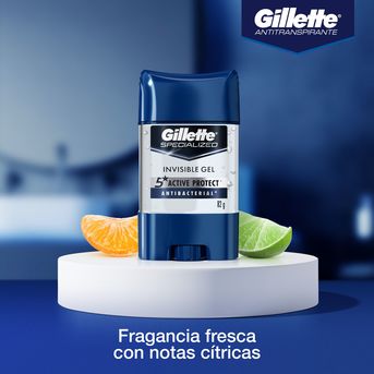 Desodorante en Barra Gillette Clear Gel Antibacterial x 82gr