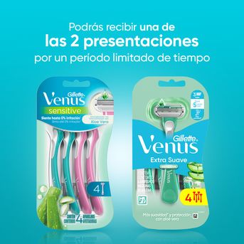 Maquina Afeitar Desechable Venus Upgrade Sensitive x4 Unidades