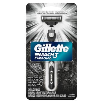 Máquina de Afeitar Gillette Mach 3 Carbono x 1 und