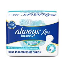Protectores Diarios Always Diarios respirable x 15 unidades