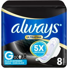 Toallitas Femeninas Always Noche Ultra Seca x 8unidades
