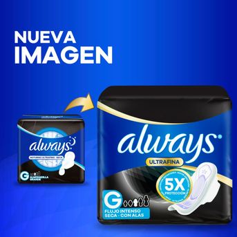 Toallitas Femeninas Always Noche Ultra Seca x 8unidades
