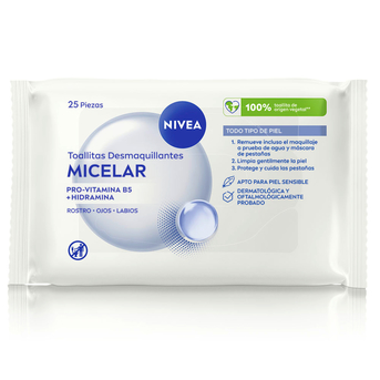 Toallitas desmaquillantes Nivea MicellAir 25 un