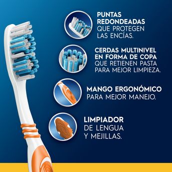 Cepillo Dental Oral B Limpieza Completa Medio 2 Unidades