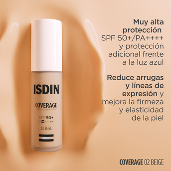 Base De Maquillaje Isdin Coverage 2 Beige SPF50+ 30 ml